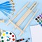 Wood Easels, Easel Stand for Painting Canvases, Art, and Crafts. (11.8 inch, 4 Pack), Tripod, Painting Party Easel, Kids Student Table School Desktop, Portable Canvas Photo Picture Sign Holder